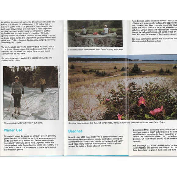 24 x 18 Foldable Nova Scotia Provincial Parks Department of Tourism Brochure Map - Picture 4 of 6
